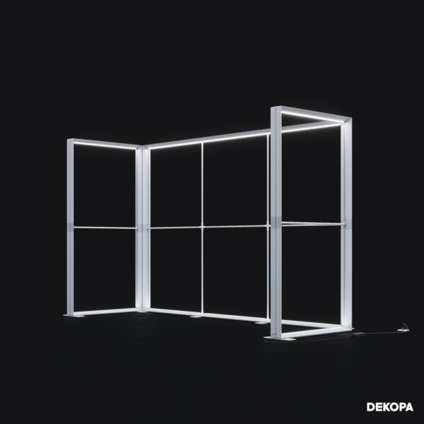 300x230 cm DS Lightbox seti, fuar standı için modüler ışıklı panel sistemi – kolay kurulum
