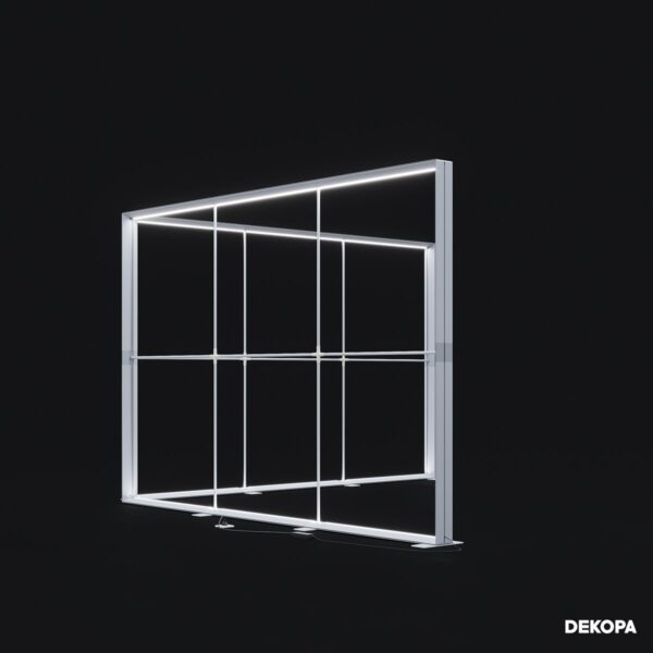 300x230 cm lightbox stand, Altekma Amerika fuarı için hazırlanan 9m2 modüler set