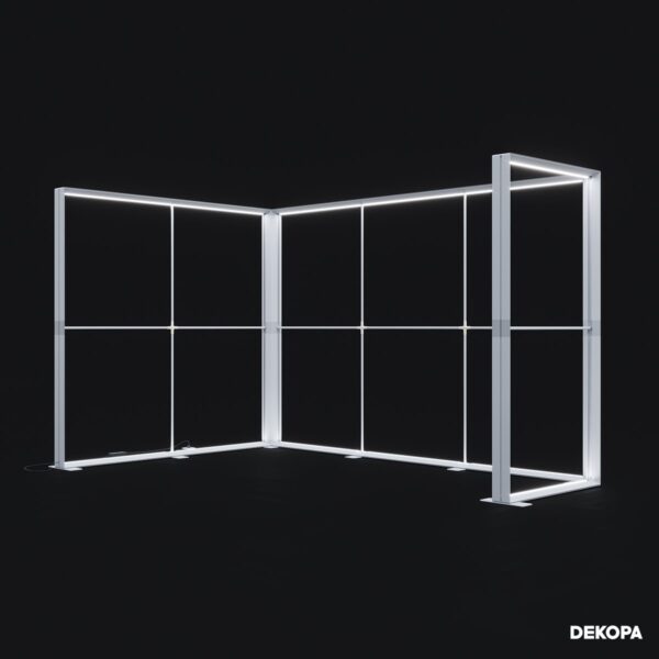 300x230 cm DS Lightbox seti, fuar standı için modüler ışıklı panel sistemi – kolay kurulum