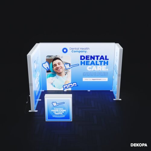 300x230 cm DS Lightbox seti, fuar standı için modüler ışıklı panel sistemi – kolay kurulum