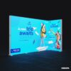 300x230 cm DS Lightbox seti, fuar standı için modüler ışıklı panel sistemi – kolay kurulum