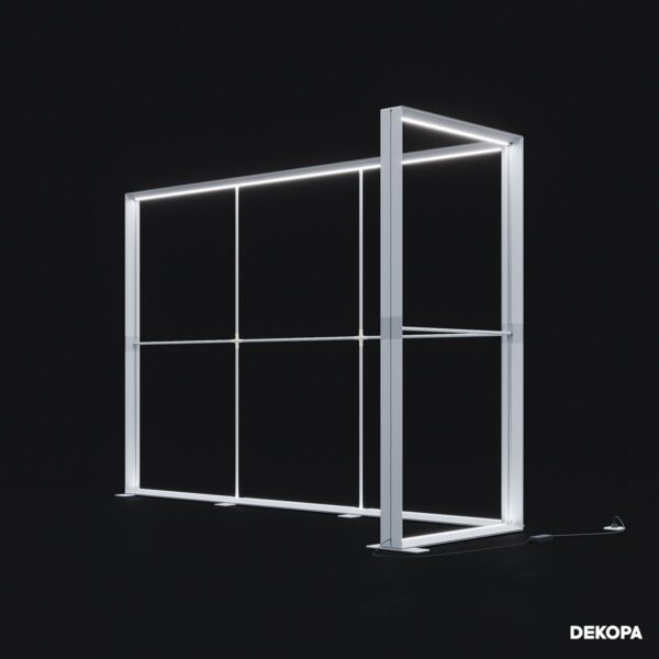 300x230 cm DS Lightbox seti, fuar standı için modüler ışıklı panel sistemi – kolay kurulum