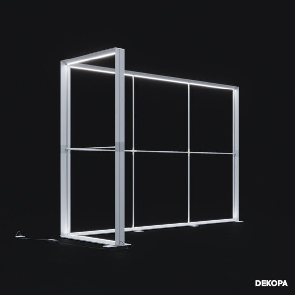 300x230 cm DS Lightbox seti, fuar standı için modüler ışıklı panel sistemi – kolay kurulum