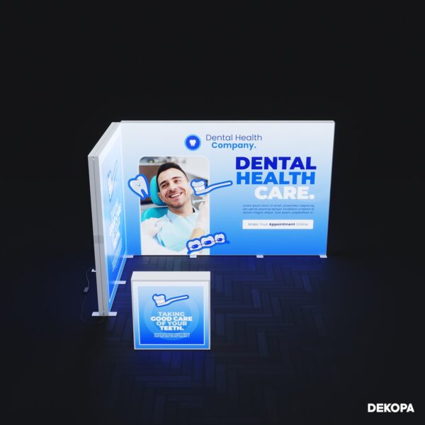 300x230 cm DS Lightbox seti, fuar standı için modüler ışıklı panel sistemi – kolay kurulum