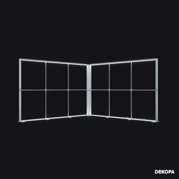 300x230 cm lightbox stand, Altekma Amerika fuarı için hazırlanan 9m2 modüler set