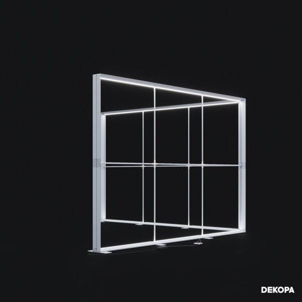 300x230 cm lightbox stand, Altekma Amerika fuarı için hazırlanan 9m2 modüler set
