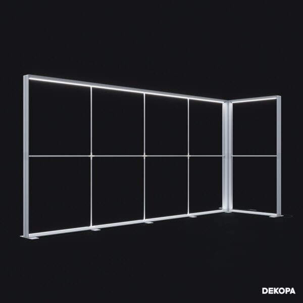 DS 100x230 cm lightbox, hızlı kurulum, yüksek parlaklık – etkinlik ve fuarlar için