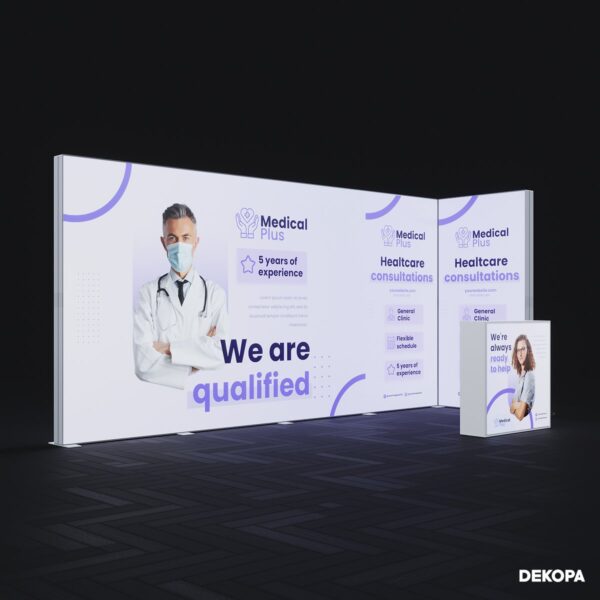 DS 100x230 cm lightbox, hızlı kurulum, yüksek parlaklık – etkinlik ve fuarlar için