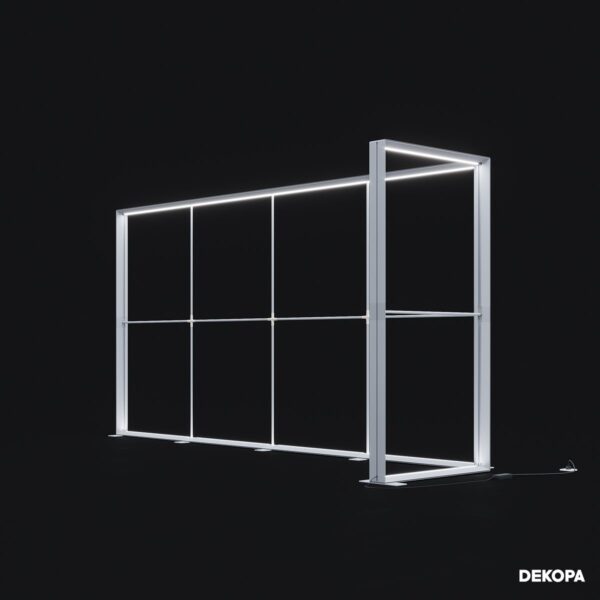 DS 100x230 cm lightbox, hızlı kurulum, yüksek parlaklık – etkinlik ve fuarlar için