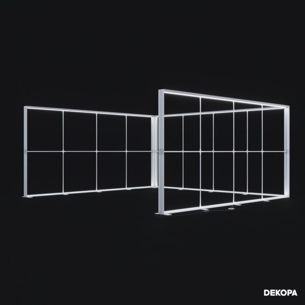 300x230 cm DS Lightbox seti, fuar standı için modüler ışıklı panel sistemi – kolay kurulum