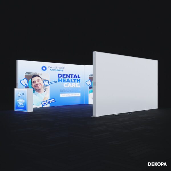 300x230 cm DS Lightbox seti, fuar standı için modüler ışıklı panel sistemi – kolay kurulum