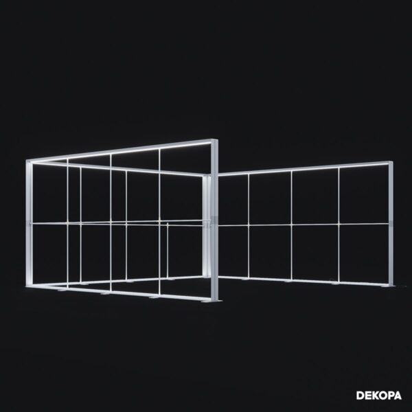 300x230 cm DS Lightbox seti, fuar standı için modüler ışıklı panel sistemi – kolay kurulum