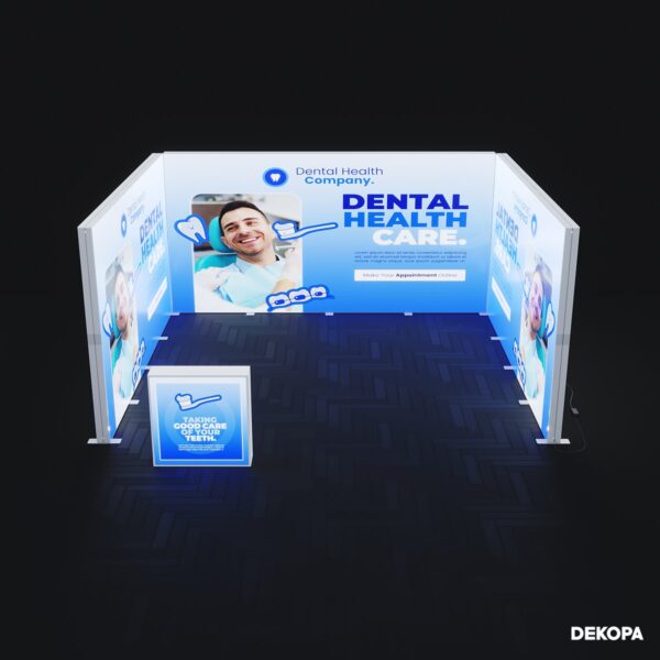 300x230 cm DS Lightbox seti, fuar standı için modüler ışıklı panel sistemi – kolay kurulum