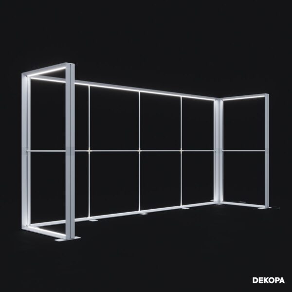 DS 100x230 cm lightbox, hızlı kurulum, yüksek parlaklık – etkinlik ve fuarlar için