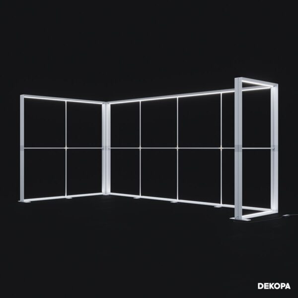 400x230 cm dikey DS lightbox, modüler stantlar için UV baskılı ışıklı sistem çözümü