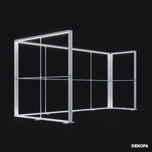 400x230 cm dikey DS lightbox, modüler stantlar için UV baskılı ışıklı sistem çözümü