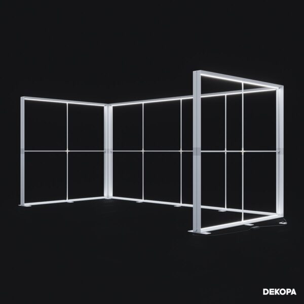 400x230 cm dikey DS lightbox, modüler stantlar için UV baskılı ışıklı sistem çözümü