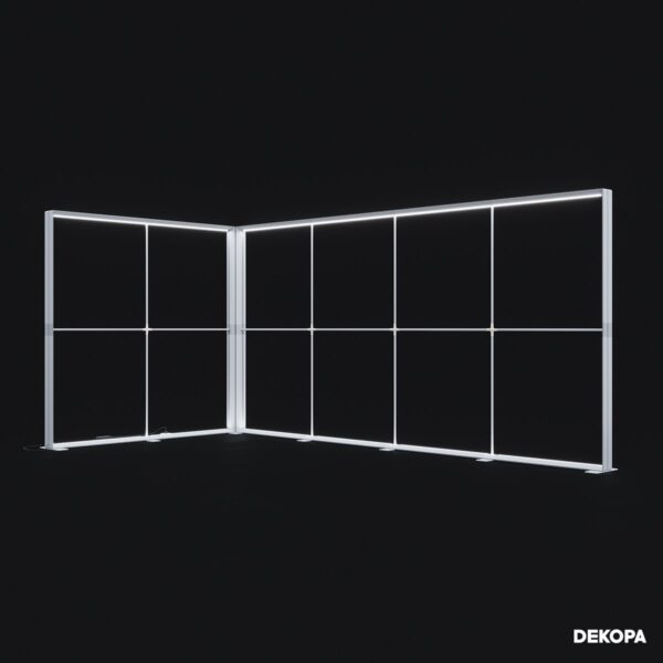 300x230 cm DS Lightbox seti, fuar standı için modüler ışıklı panel sistemi – kolay kurulum