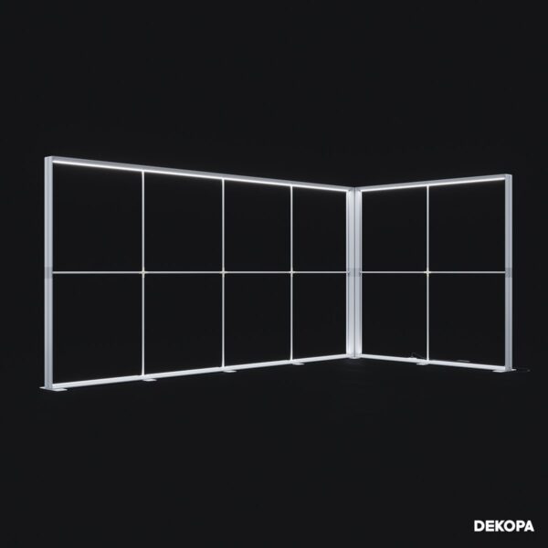 300x230 cm DS Lightbox seti, fuar standı için modüler ışıklı panel sistemi – kolay kurulum