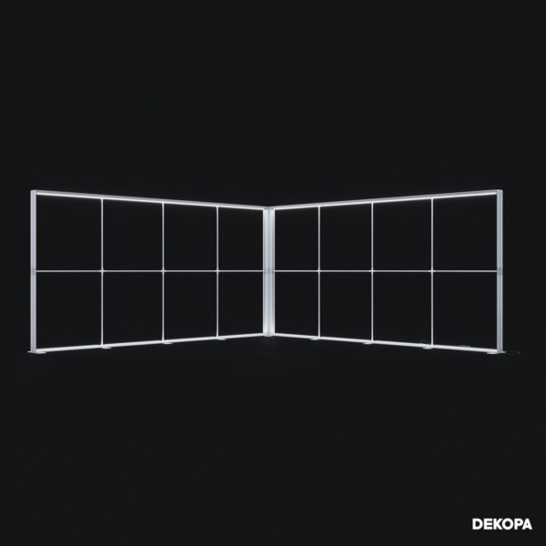300x230 cm DS Lightbox seti, fuar standı için modüler ışıklı panel sistemi – kolay kurulum