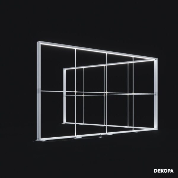 300x230 cm DS Lightbox seti, fuar standı için modüler ışıklı panel sistemi – kolay kurulum