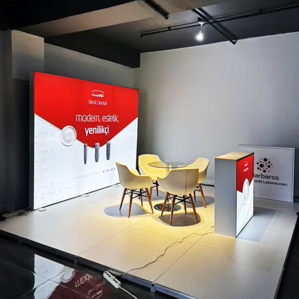 300x230 cm tekstil baskılı kongre lightbox
