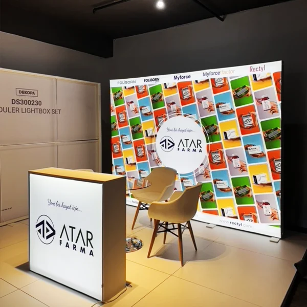 300x230 cm ışıklı tekstil fuar standı - DS Lightbox