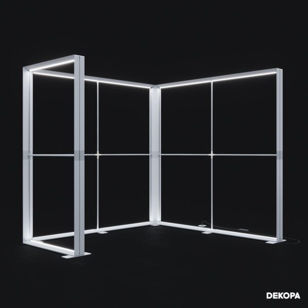 300x230 cm DS Lightbox seti, fuar standı için modüler ışıklı panel sistemi – kolay kurulum