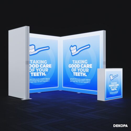 1 adet 100x230 Lightbox, 2 adet 200x230