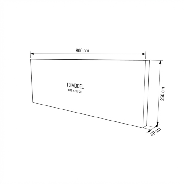 800×250 cm T3 Modüler Lightbox