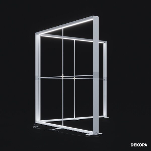 200x230 cm modüler lightbox, taşınabilir LED fuar paneli, DS stand sistemleri ile uyumlu
