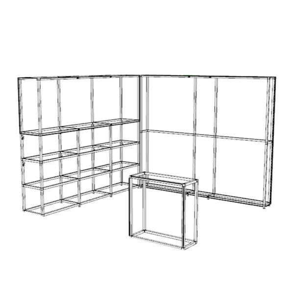 Orj T3 systems moduler stand sistemi fuar raf banko dekopa 1033istanbul turkey lightbox stand yurtdisi fuar standlari