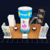 Orj T3 systems moduler stand sistemi fuar raf banko dekopa 1034istanbul turkey lightbox stand yurtdisi fuar standlari