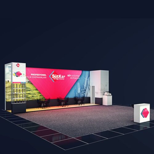 Orj T3 systems moduler stand sistemi fuar raf banko dekopa 1040istanbul turkey lightbox stand yurtdisi fuar standlari