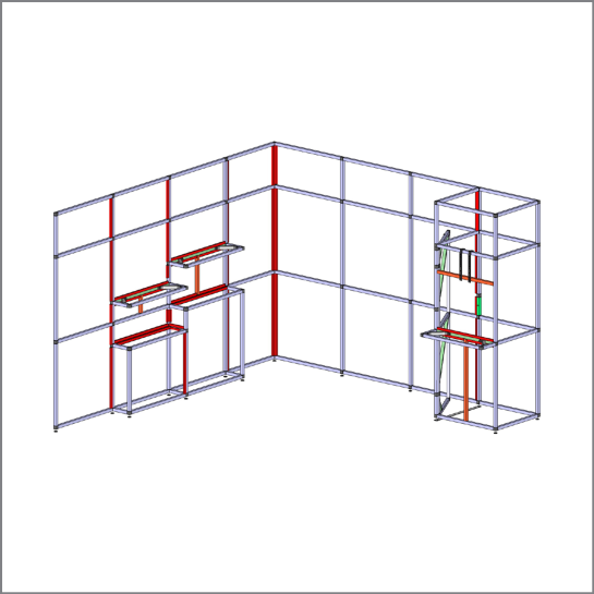 Orj T3 systems moduler stand sistemi fuar raf dekopa 20istanbul turkey lightbox stand yurtdisi fuar standlari